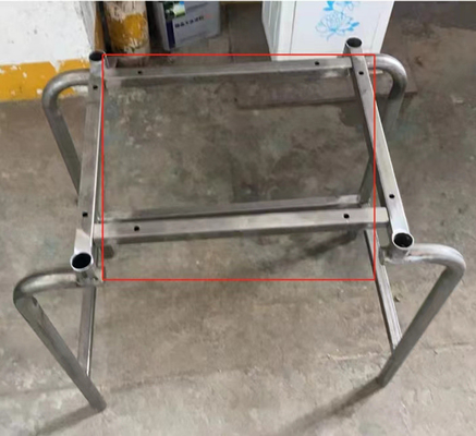 Moderno stile interno base di mobili in metallo rettangolare personalizzato con finitura in argento